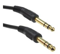 kenable Pro 6.35mm Jack Plug to 6.35mm Jack Plug Stereo Cable Gold 1m