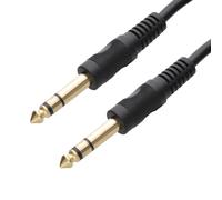 Pro 6.35mm Jack Plug to 6.35mm Jack Plug Stereo Cable Gold 2m