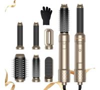 Pro 6 in 1 Hairstyler Set,Magic Styler New Upgrade Air Styler 60000RPM Hair Dryer Brush,Left&Right Magic Hair Curler,Curl, Straighten, Wavy, Smooth,Multi-Styler All in one,3 Temps Setting (50°-110℃)