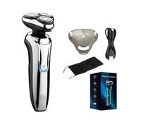 Pro 8 Electric Shaver, Electric Razor for Man, 4D Floating Head Shaver, Fast Charging, Quiet Motor, Dual-Track Blades, IP6X Waterproof (Silver, Accessories)