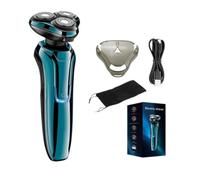 Pro 8 Electric Shaver, Electric Razor for Man, 4D Floating Head Shaver, Fast Charging, Quiet Motor, Dual-Track Blades, IP6X Waterproof (Green, Accessories)