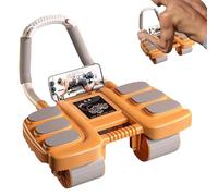 Pro Abdominal Wheel Roller - 4-Wheel Auto-Rebound Slider for Core Strength Training, Anti-Slip Fitness Equipment with Elbow Support for Home Gym Workouts,Orange-4 wheels