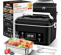 Pro Adult Electric Lunch Box, 24000mah Battery-Powered Heating Lunch Box, 1.2l Portable Five-Sided Self-Heating Electric Lunch Box With Insulated Bag, Suitable for Offices, Cars, and Outdoor Use