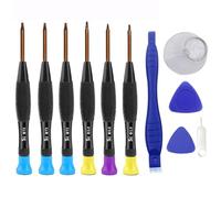Pro Android Repair Kit, 11-in-1 Magnetic Screwdriver (S2 Steel Bits: T2/T3/T5, 2.0Y, 0.8 Pentalobe, 1.5 Phillips), Non-Slip Handle, Rotating Cap, Suction Cup & Pry Tools for Battery/Screen Replacement