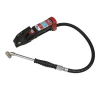 PRO Anodised Tyre Inflator - Twin Push-On Connector 240mm Long Reach Arm Gauge