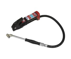 PRO Anodised Tyre Inflator - Twin Push-On Connector 240mm Long Reach Arm Gauge