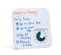 PRO Applied® Personal 60-Minute Visual Countdown Timer with Magnetic Dry Erase Board - Professional Grade Timer for Therapy, Rehab, & Memory Care - Calming Blue Disk, Large Numbers, Adjustable Alert