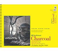 Pro-Art Strathmore Charcoal Spiral Paper Pad 18 x inch, 24 Sheets, Black, 18x24