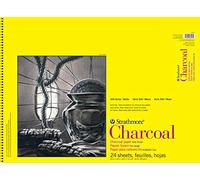 Pro-Art Strathmore Charcoal Spiral Paper Pad 18 x inch, 24 Sheets, Black, 18x24