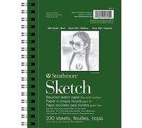 Pro-Art Strathmore Sketch Spiral Paper Pad x 8.5-inch, 100 Sheets, White, 5.5" X8.5\
