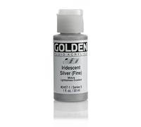 Pro-Art Golden Fluid Acrylic Paint 1 oz-Iridescent Silver Fine, 30 ml (Pack of 1)