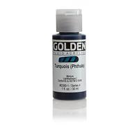 Golden : Fluid : Acrylic Paint : 30ml (1oz) : Turquoise (Phthalo)