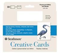 Pro-Art Paper Strathmore Cards and Envelopes 5-inch x 6.875-inch 10 kg-Fluorescent White W/Deckle