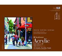 Pro-Art Strathmore Acrylic Paper Pad x inch, 10 Sheets, White, 18 by 24"