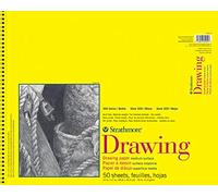 Pro-Art Strathmore Medium Drawing Spiral Paper Pad 14 x 17-inch, 50 Sheets, White, 14x17