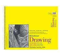 Pro-Art Strathmore Medium Drawing Spiral Paper Pad 14 x 17-inch, 50 Sheets, White, 14x17