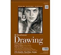 Pro-Art Strathmore Medium Drawing Spiral Paper Pad 8 x 10-inch, 24 Sheets, 20.3 x 25.4 cm, 8"x10"