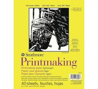 Pro-Art Strathmore Printmaking Paper Pad 8 x 11-inch, 40 Sheets, White, 8x10