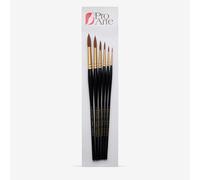 Pro Arte : Sablene : Brush Wallet Set of 6 : 0-2-4-6-8-10 Round
