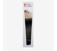Pro Arte : Sablene : Brush Wallet Set of 6 : 0-2-4-6-8 Round & 3/8 Flat