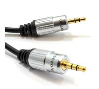 Pro Audio 3.5mm Stereo Jack to Jack Sound Cable Lead Gold 0.5m 50cm