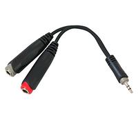 Pro Audio RAYC280 3.5mm Stereo Plug to 2x 6.3mm Stereo Sockets Y-Adapter Cable