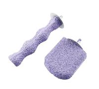 Pro Bamboo Kitchen 2PCS Bird Beak Grinding Stone Parrot Cage Accessories Branch Shaped Perch Ice Cream Shaped Perch Platform Chew Stick Nail Grinding Chew Toy Purple