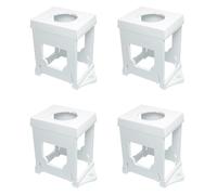 Pro Bamboo Kitchen 4PCS Plastic Pushbutton Switch Power On/Off Switch DIN Rail Mounting Bracket for 22mm Pushbutton Switch Potentiometer Emergency Stop Pushbutton Switch White