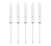 Pro Bamboo Kitchen 5PCS Double Ended Mini Pen Shaped Screwdrivers Pocket Screwdriver with Valve Core Removal Tools White Length 5.9 Inches for Mechanics Electricians Assemblers