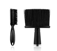 Pro Barber Brush Set for Removing Loose Hair | Salon Hairdresser Clean Brushes Neck Duster Brush Clipper Cleaning Hairbrush(Black)