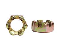 PRO BAT M20 Hexagon Slotted Nuts Moto Car Connecting Rod Wheel Alxe Hub Castle Nut for 150cc 250cc Quad Dirt Bike ATV Buggy, 2pcs