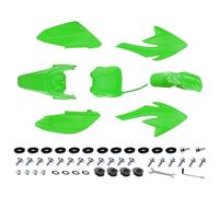 PRO BAT Plastic Front And Rear Fenders Side Panels Tank Shrouds Number Plate (7pcs) for CRF 70 CRF70 70 Dirt Pit Bike (Green)