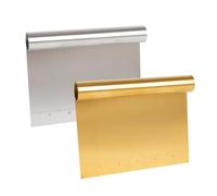 Pro Bench Scraper & Chopper,2 Pack Stainless Steel Dough Scraper with Measuring Scale,Multipurpose Pizza/Pastry/Cake/Pastry/Food Cutter,Kitchen Baking Essential Utensil (Silver&Gold)