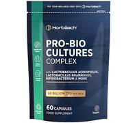Pro-Bio Cultures Complex 60 Billion CFU Per Pack | Advanced Multi-Strain Pro-Bio with Lactobacillus Acidophilus, Bifidobacterium | 60 Vegan Capsules | Supplement for Men & Women | by Horbaach
