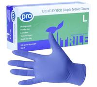 PRO Biodegradable Blue 3.5g Nitrile Disposable Gloves, Large 100 pack
