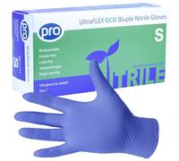 PRO Biodegradable Blue 3.5g Nitrile Disposable Gloves, Small 100 pack