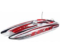 Proboat Blackjack 42" 8S Brushless Catamaran RTR, White/Red