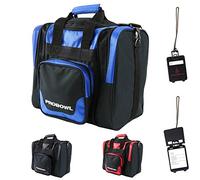 Pro Bowl Bowling Ball Single Bag Deluxe and Address Tag (Black)