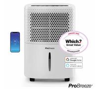 Pro Breeze 12L Smart Dehumidifier With Humidistat & App Control - 12L/day, 1.8L Tank, Ultra-Quiet, Alexa & Google Home