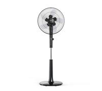 Pro Breeze 16" Pedestal Fan - Low Energy Dc Motor, 3 Operating Modes & Remote Control - Black