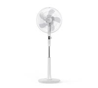 Pro Breeze 16" Pedestal Fan - Low Energy Dc Motor, 3 Operating Modes & Remote Control - White
