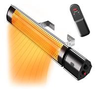 Pro Breeze - 2000W - IP65 Waterproof Outdoor Halogen Infrared Patio Heater - Wall Mounted Electric Heater With Remote Control for Garden - 2 Heat Settings - Fixtures & Fittings included