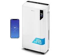 Pro Breeze® 20L/Day Smart Compressor Dehumidifier - Energy Efficient with Laundry Mode & Wi-Fi, Humidity Sensor & Indicator, Carbon Air Filter for Mould, Damp & Moisture - for Home, Office & Bedroom