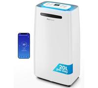 Pro Breeze® 20L/Day Smart Dehumidifier with Digital Humidity Display, Sleep Mode, Continuous Drainage, Laundry Drying and 24 Hour Timer - Ideal for Damp and Condensation