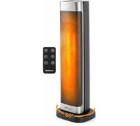 Pro Breeze 23 Inch ThermaCube 2200W XL Tower - Fast-Heat Space Heater with 65° Oscillation, Remote, Touch Control, Eco Thermostat, Fan, Adjustable Temp, Tip-Over Safety, 12Hr Timer for Homes & Offices