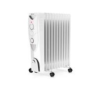 2500W Oil Filled Radiator Heater with 11 Fins Pro Breeze Black One Size