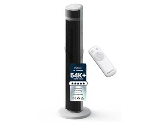 Pro Breeze 40-Inch Bladeless Tower Fan with Remote Control, Quiet 45W Motor, 90° Oscillation, 15H Timer, 4 Modes, 3 Speeds - Powerful & Portable Silent Standing Cooling Fan for Bedroom, Home, Office