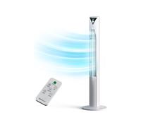Pro Breeze 46" Ultra-Powerful Bladeless Tower Fan with 45W Motor, Oscillating Portable Fan, 3 Cooling Fan Speeds, 4 Operational Modes