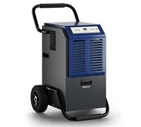 Pro Breeze® 50L/Day Industrial Dehumidifier - Commercial Dehumidifier with 5.5L Water Tank, Compressor, 24h Digital Timer, Wheels & Drain Hose for Basement, Garage, Warehouse & Greenhouse