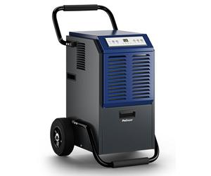 Pro Breeze® 50L/Day Industrial Dehumidifier - Commercial Dehumidifier with 5.5L Water Tank, Compressor, 24h Digital Timer, Wheels & Drain Hose for Basement, Garage, Warehouse & Greenhouse